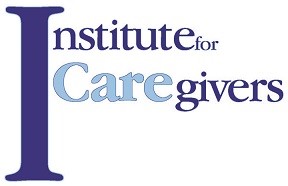 Institute for Caregivers (ICare) logo in navy blue and light blue