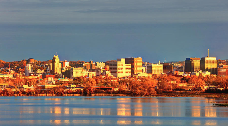 Syracuse Skyline at sunset