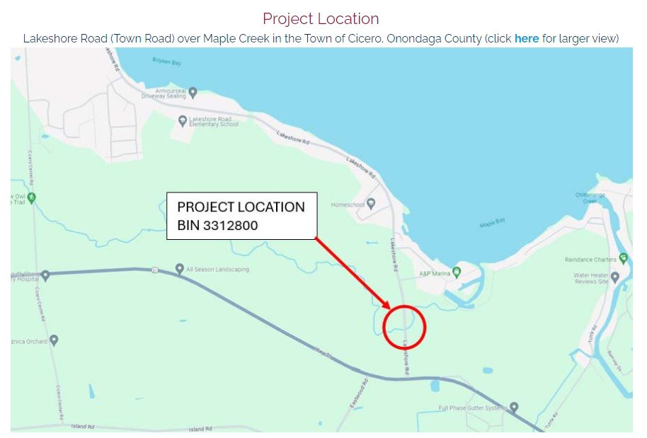 Lakeshore Bridge Location Image