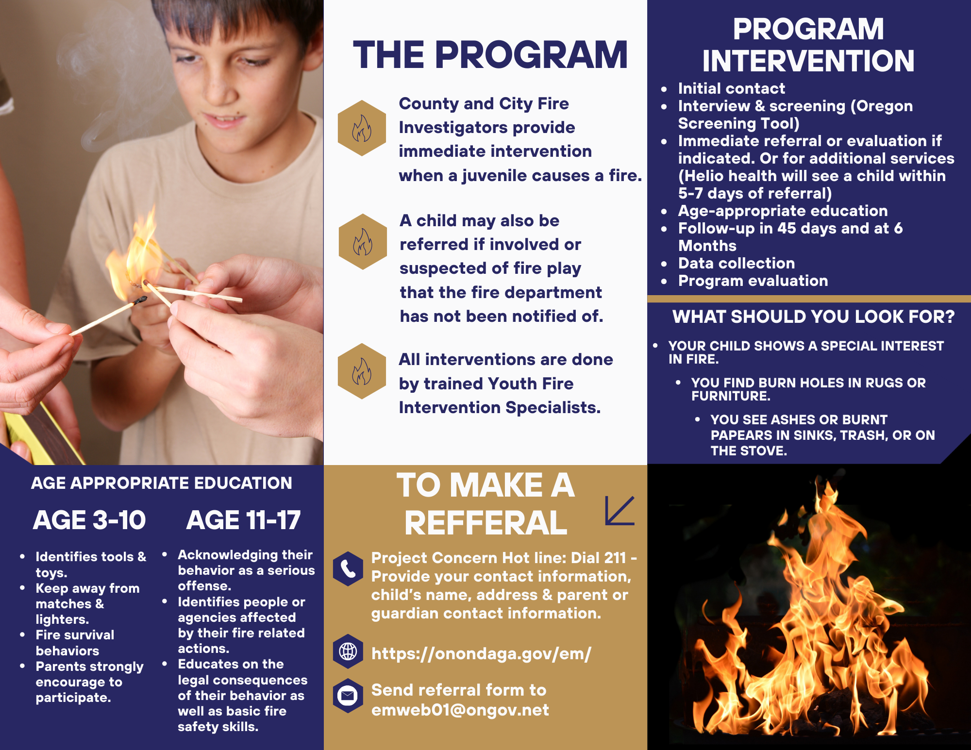 The back page of the Project Concern brochure.