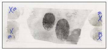 Fingerprints with X example