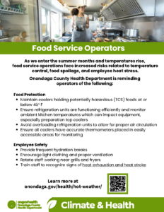 Tips for managing extreme heat at food service establishments