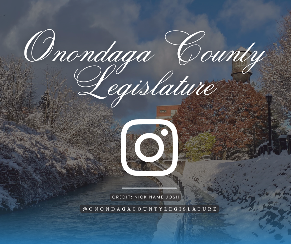 Background picture of winter; foreground picture of instagram