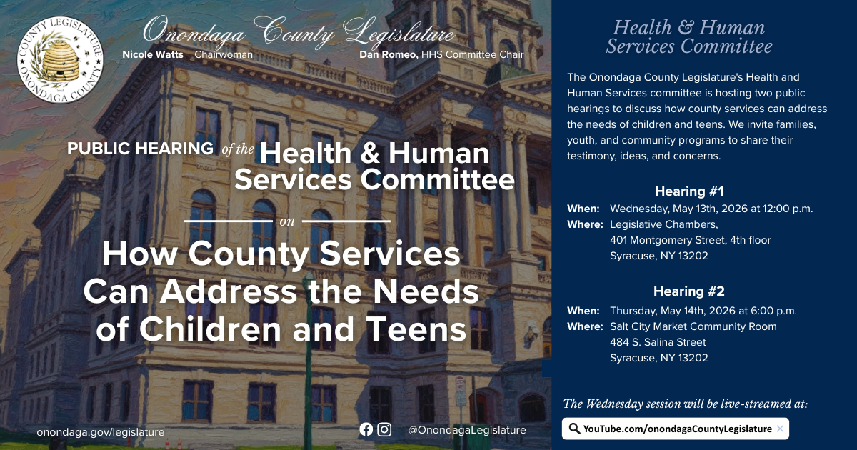 Promotional card for public hearing cafe