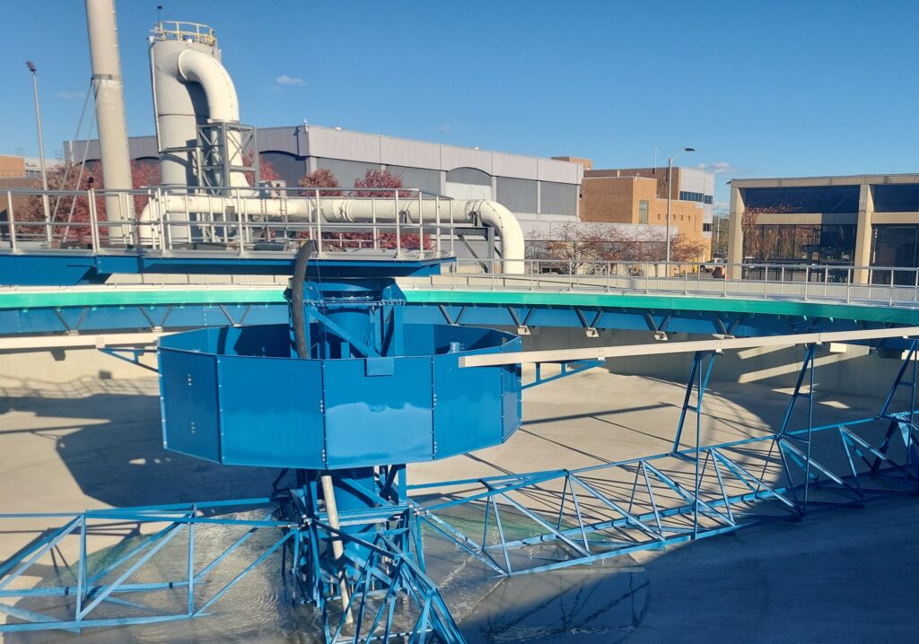 A water treatment plant.